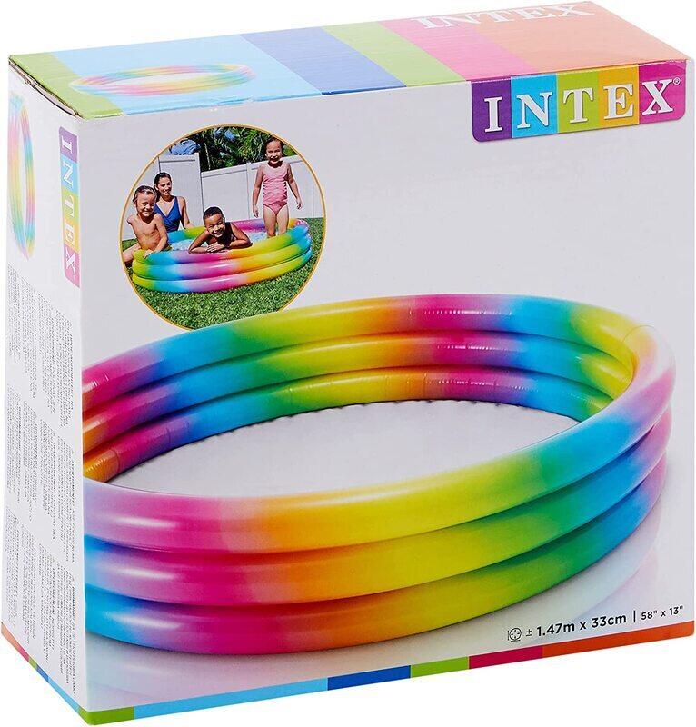 Intex Wild Geometry Three Ring Pool, 58439NP, Multicolour