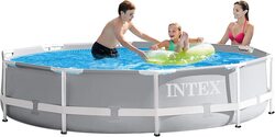 Intex Prism Frame Pool Set, 10ft x 30in, Grey