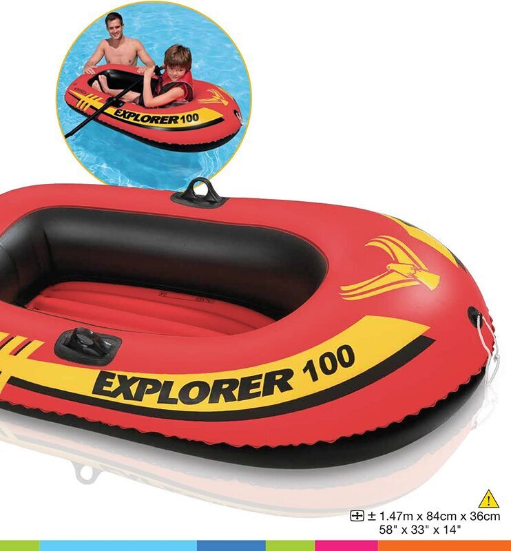 Intex Explorer 100 Boat, 58329, Red