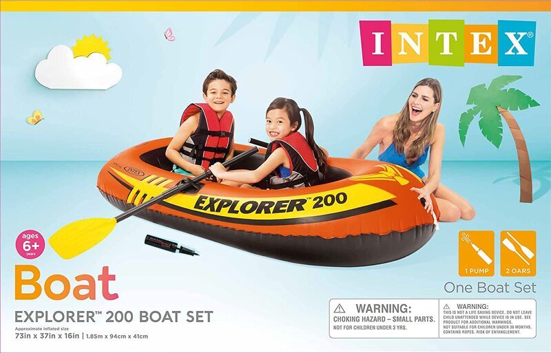 Intex Explorer 58331 Inflatable Boat, Orange