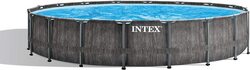 Intex Prism Frame Premium Pool Set,  18ft x 48in, Grey