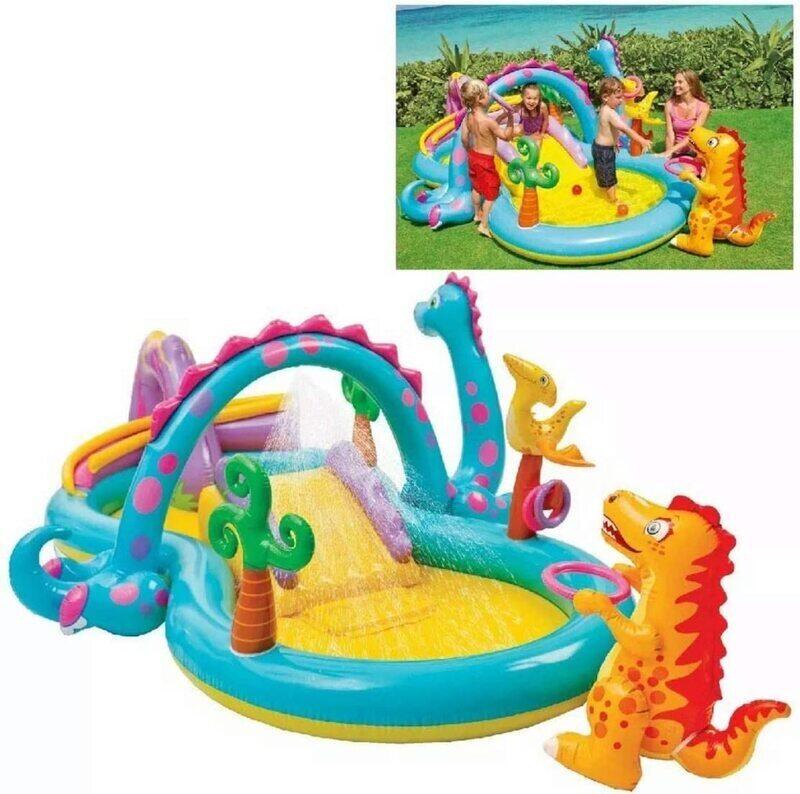 

Intex Dinoland Play Centre Slide & Pool, 57135, Multicolour