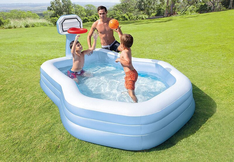 Intex Shootin' Hoops Swim Centre Family Pool, Multicolour