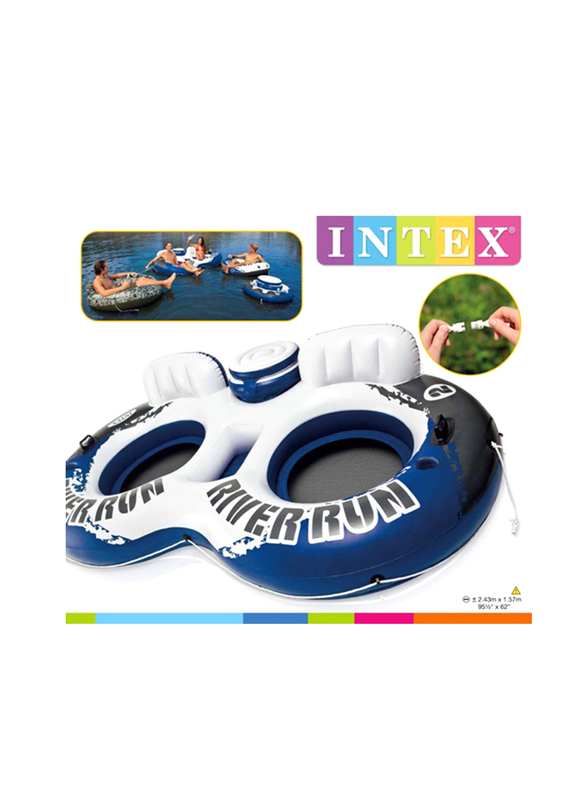 Intex River Run II Sport Inflatable Swim Tube, Blue/White