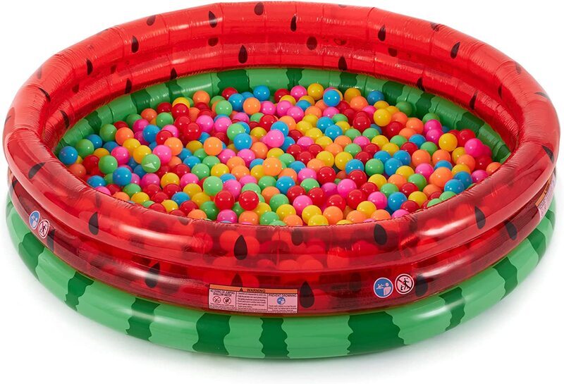 Intex Round Swimming and Wading Watermelon Pool for Ages 2+, 66-Inch, Red/Green