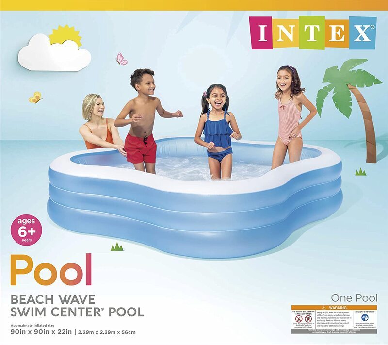 Intex Wave Swim Centre Pool, 57495, Blue/White