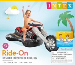 Intex Cruiser Motorcycle Ride-On Pool Toy For Ages 3+, Black