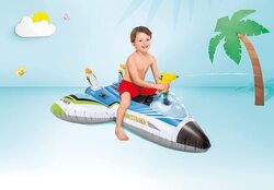 Intex Water Gun Plane Ride-On for Ages 3+, 46-Inch, Multicolour