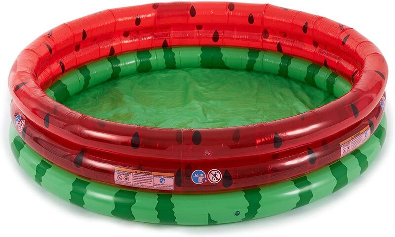 Intex Round Swimming and Wading Watermelon Pool for Ages 2+, 66-Inch, Red/Green