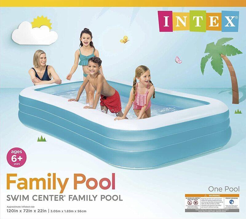 Intex Inflatable Family Pool, 58484NP, 305 x 183 x 56cm, Blue