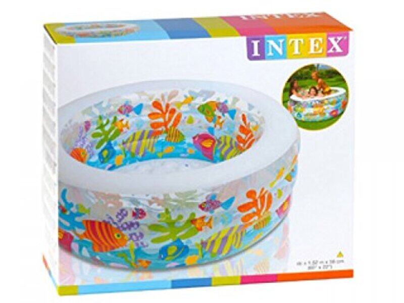 

Intex Inflatable Aquarium Swimming Pool for Kids, 58480, Multicolour