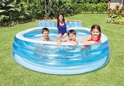 Intex 57190EP Inflatable Family Lounge Pool, Blue