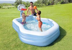 Intex Swimming Centre Shooting Hoop Family Pool, 57183, Blue