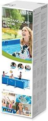 Intex Rectangular Frame Pool, Ages 6+, 28273, Blue