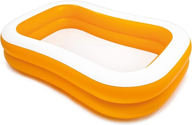 Intex Mandarin Swim Center Family Pool, 90 x 58 x 18cm, Orange/White