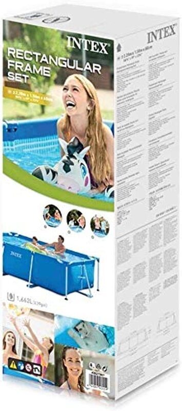 Intex Rectangular Frame Pool, 28270, 86x59x23cm, Blue