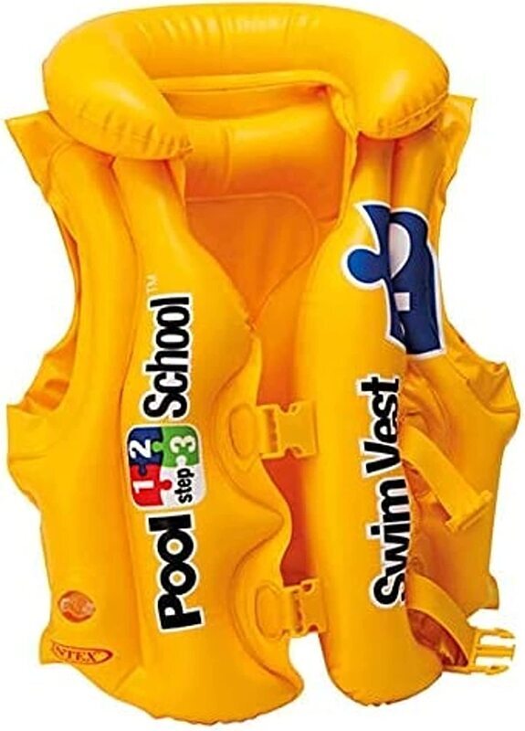 Intex Deluxe Pool Swim Vest, 58660, Yellow
