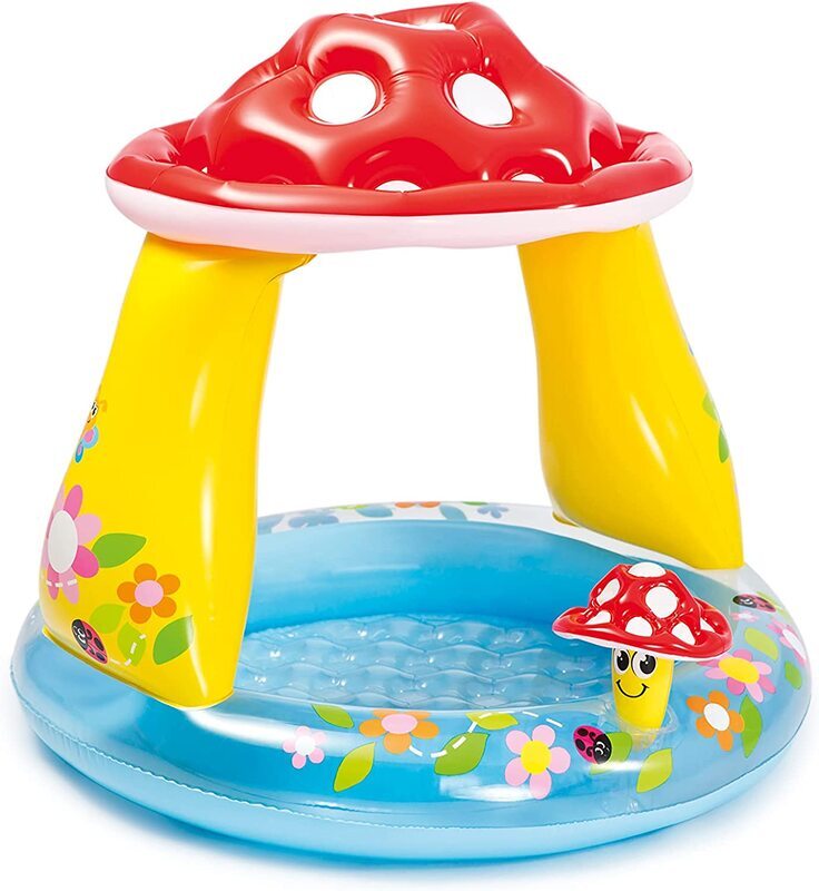 Intex Mushroom Baby Pool, 8-Inch, 57114EP, Multicolour