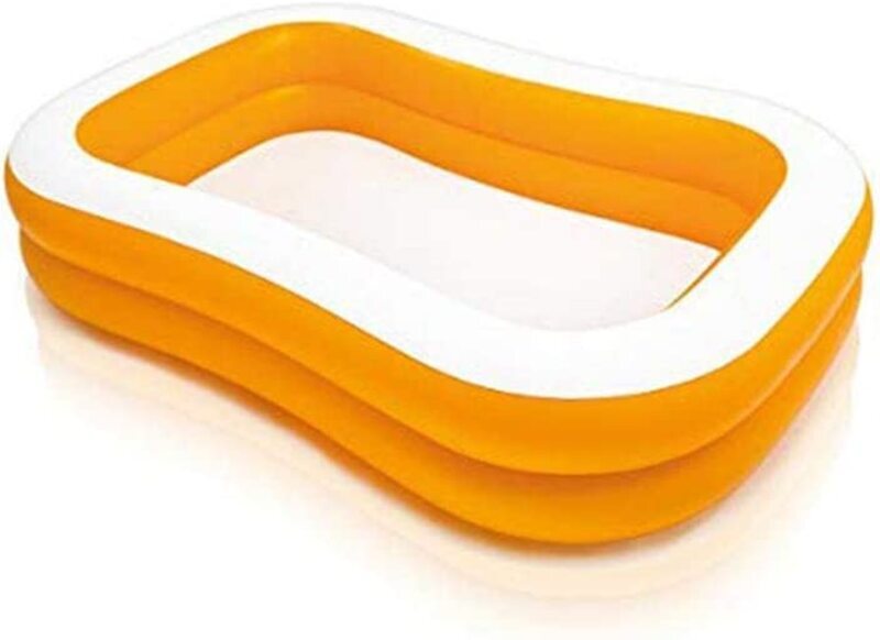 Intex Mandarin Outdoor Swim Center Family Lounge Inflatable Pool, 57181, 90 x 58 x 18cm, Orange