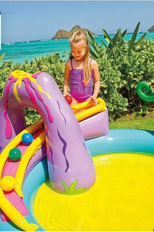 Intex Dinoland Play Centre Slide & Pool, 57135, Multicolour