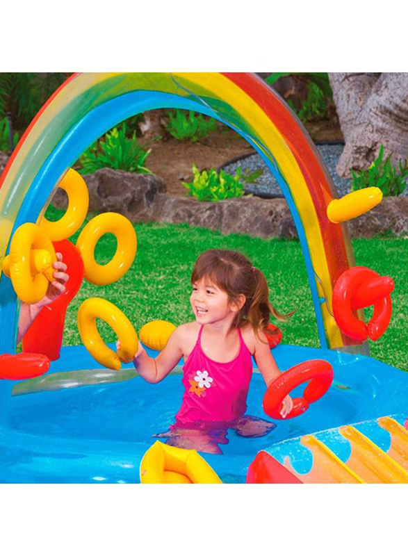 Intex Rainbow Ring Play Center for Ages 3+, 57453, Multicolour,