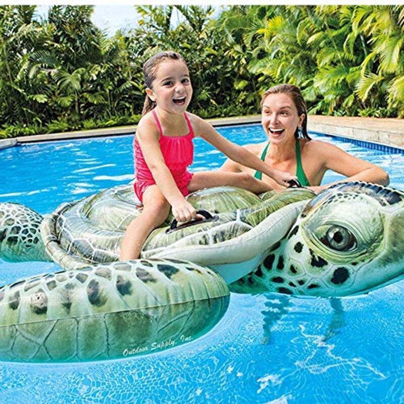 Intex Realistic Sea Turtle Ride On Float, 57555, Green