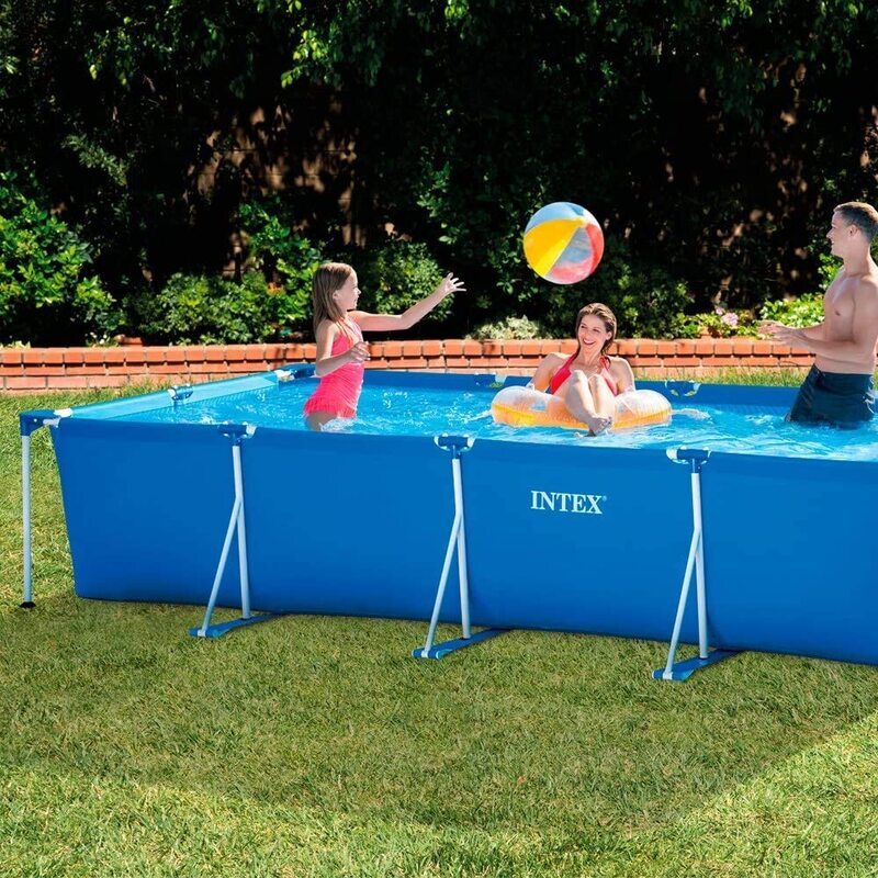 Intex Rectangular Frame Pool, Ages 6+, 28273, Blue