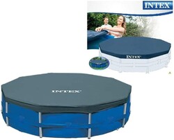 Intex Round Pool Cover, 28032, Navy Blue