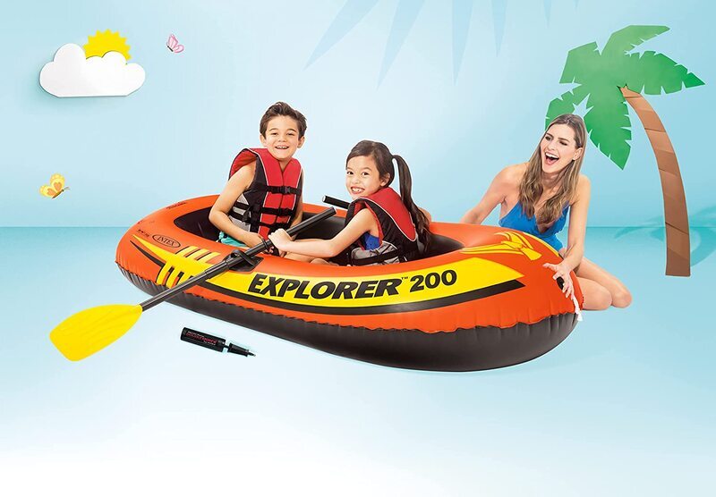 Intex Explorer 58331 Inflatable Boat, Orange
