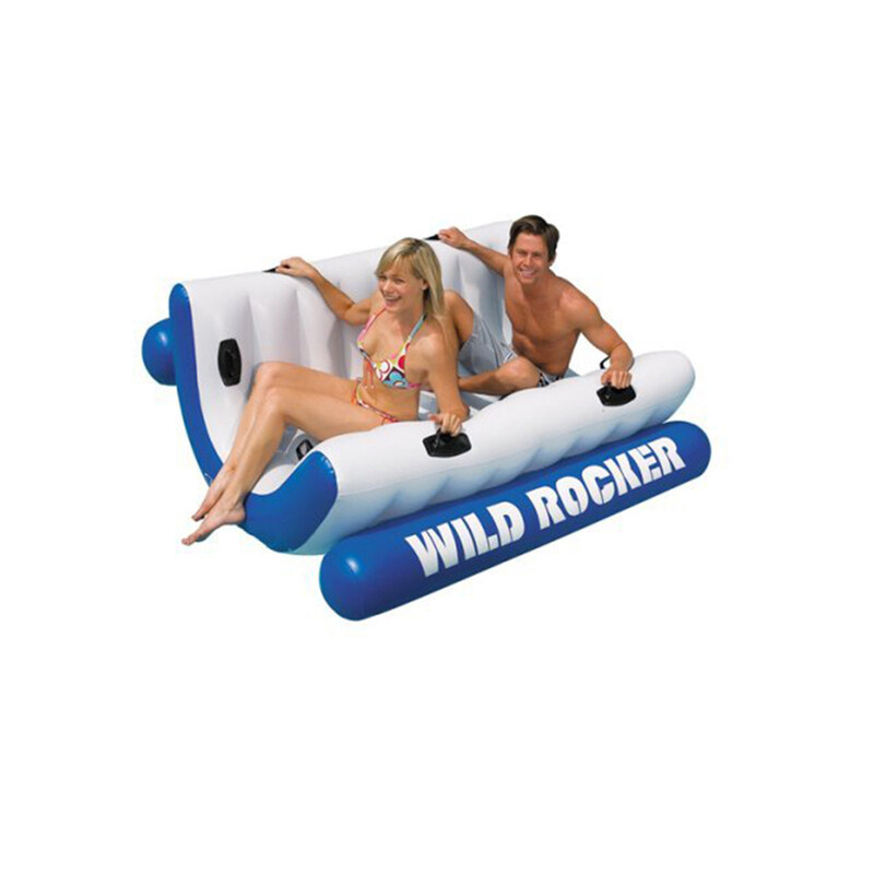 

Intex Inflatable Wild Rocker Floating Mattress, Blue/ White