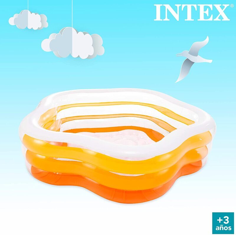 Intex Pentagonal Pool, 56495Np, White/Orange