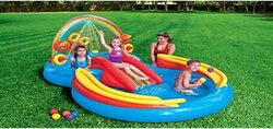 Intex Rainbow Ring Play Center for Ages 3+, 57453, Multicolour,