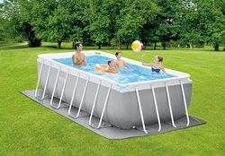 Intex Prism Frame Swimming Pool, 400 x 200 x 122cm, Grey