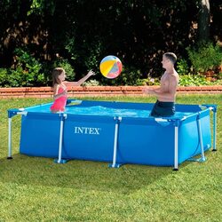 Intex Rectangular Frame Pool without Pump, 2.6 x 1.6 x 0.65m, Blue