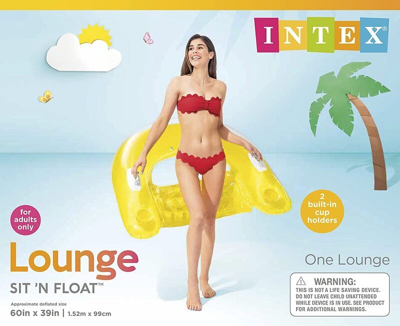 Intex Sit N Float Inflatable Lounge, 58859, Assorted Colours