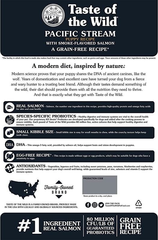 Taste Of The Wild Grain Free Premium High Protein Dry Dog Food Pacific Stream Puppy Recipe With Smoked Salmon 2.27Kg