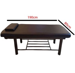 Massage Bed straight Dark Brown 80x190cm