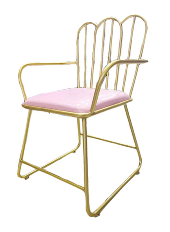 Metal Back Manicure Chair, Pink