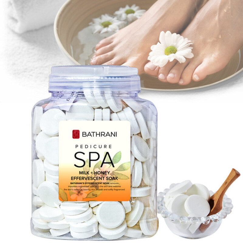 Bathrani Pedicure Spa Milk and Honey Effervescent Soak 1kg