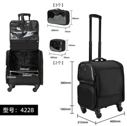 Make Up Bag Trolley Black Size 400x215x380mm
