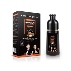 Keratine Queen Argan Hair Color Shampoo Black 420ml