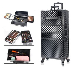 Makeup Case Trolley Black Shine