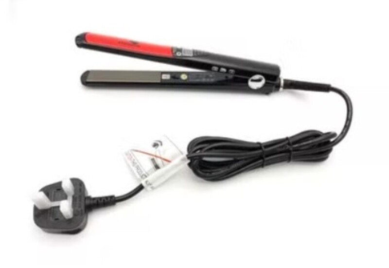 Hoopoe Digital Titanium Flat iron Black and red