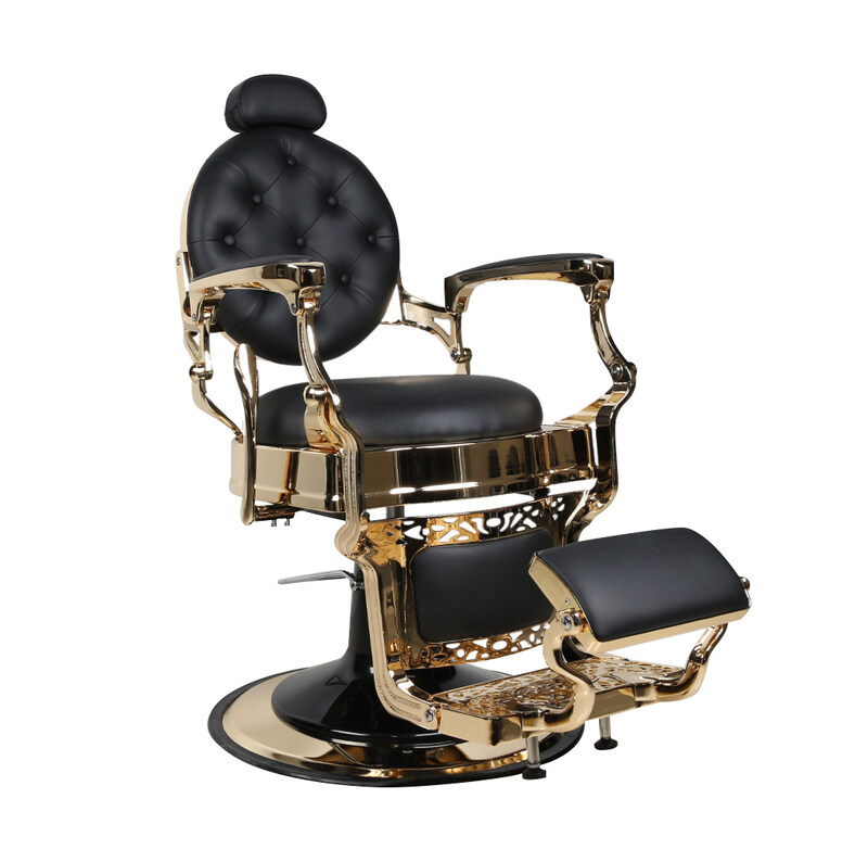 

Generic Vintage Barber Chair with Round Back Rest Gold