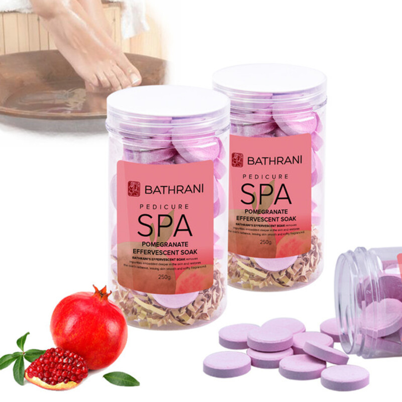 Bathrani Pedicure Spa Pomegranate Effervescent Soak 250g