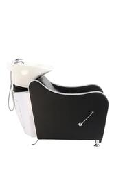 Salon Shampoo Chair Black with White Basin