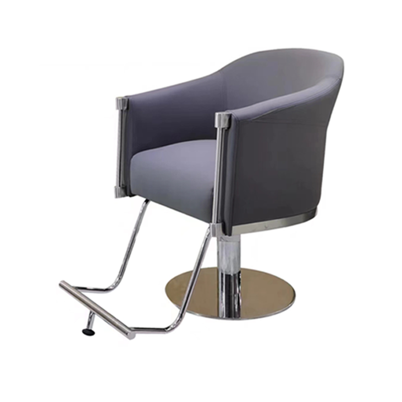 

Generic Hair Styling Chair with Steel Handle, Grey