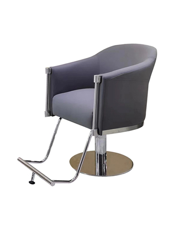 Hair Styling Chair with Steel Handle, Grey