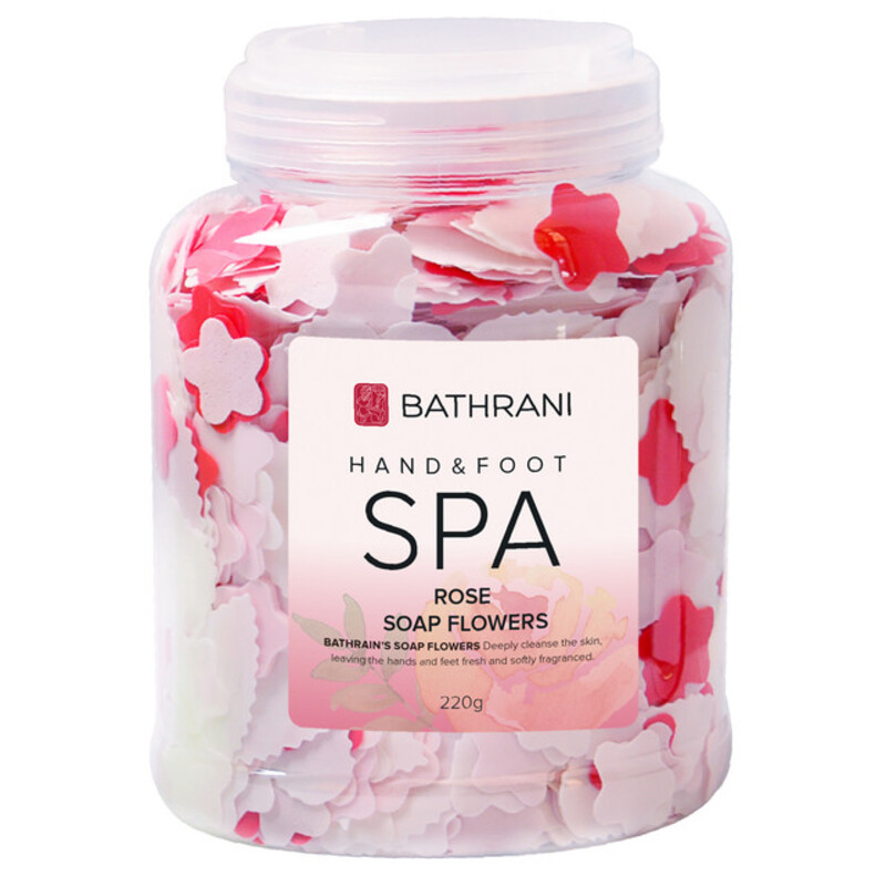 Bathrani Hand & Foot Spa Soap Flowers Rose 220G