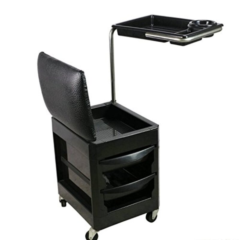 Manicure Carriage Rolling Stool with Drawers (1pcs/ctn)
